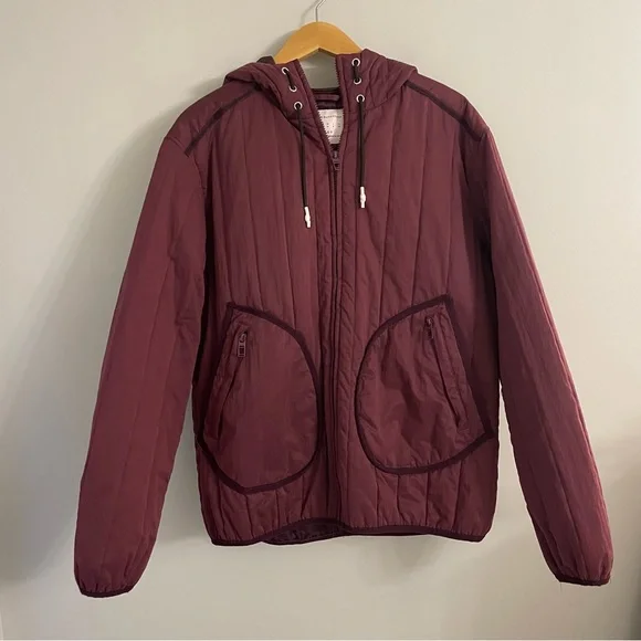 Urban Outfitters Plum Purple Quilted Hooded Jacket - Picture 1 of 10